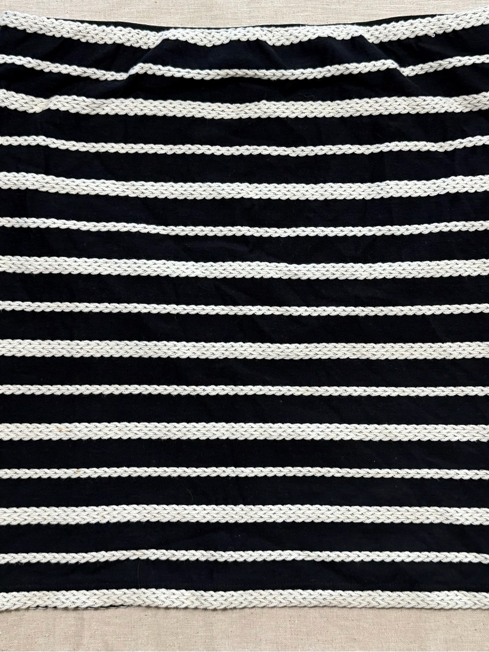 Sophie Max Black and White Striped Mini Skirt